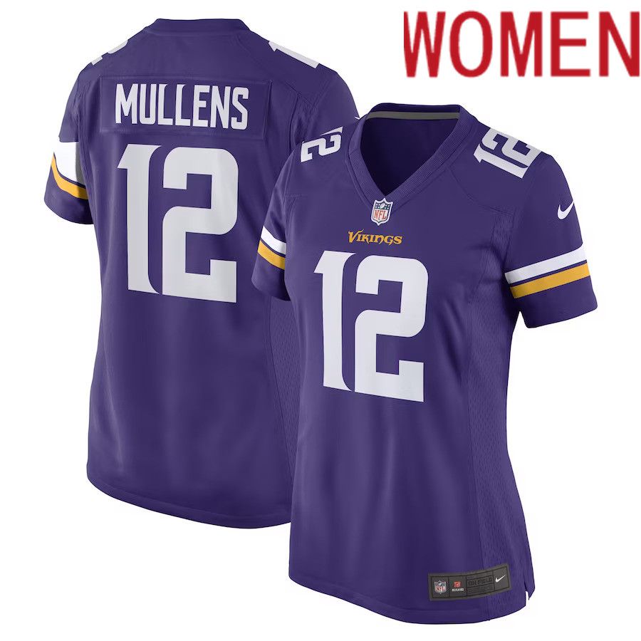 Women Minnesota Vikings #12 Nick Mullens Nike Purple Game Player NFL Jersey